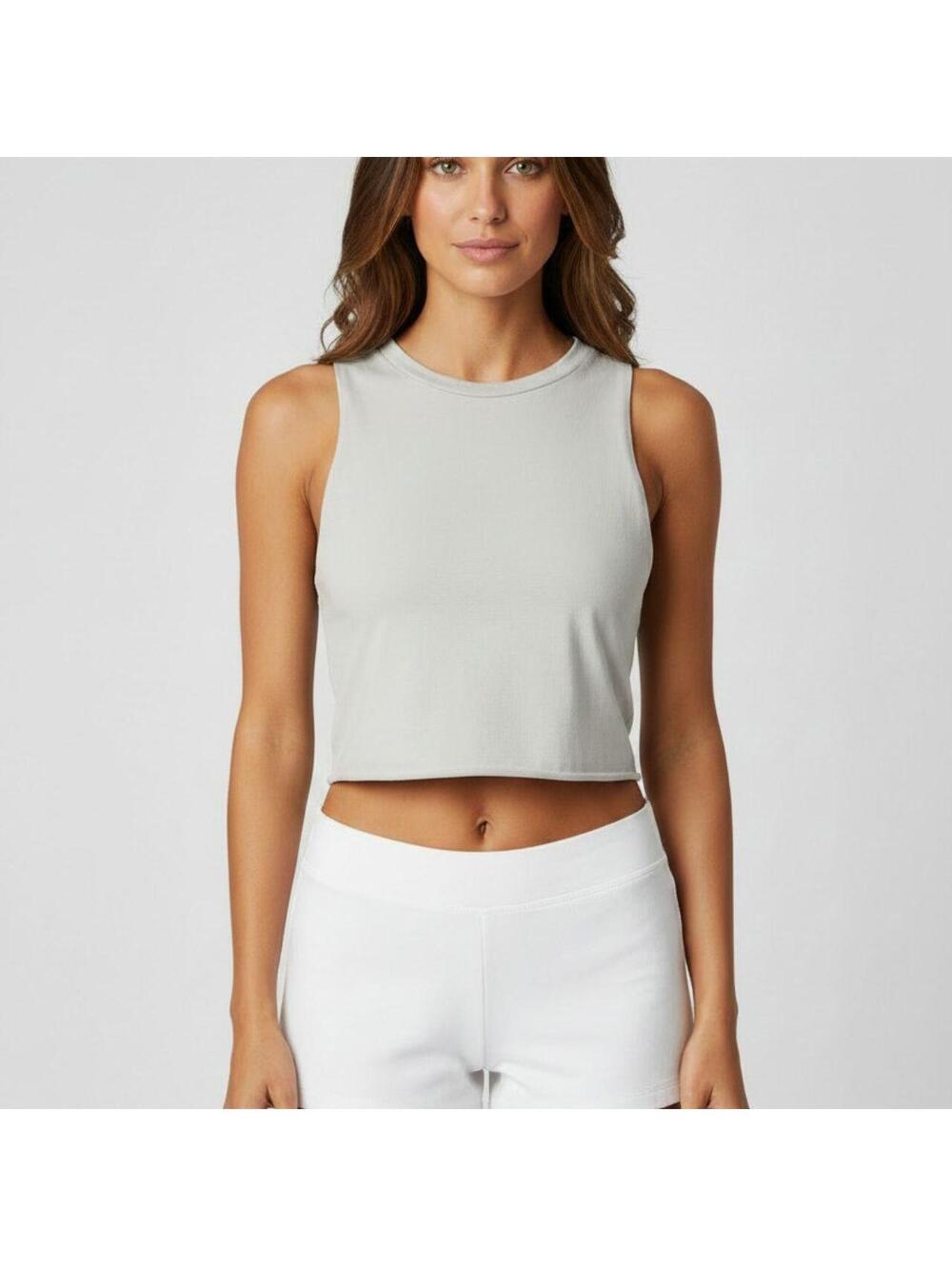 Zara Women's Cream and White Crop-top